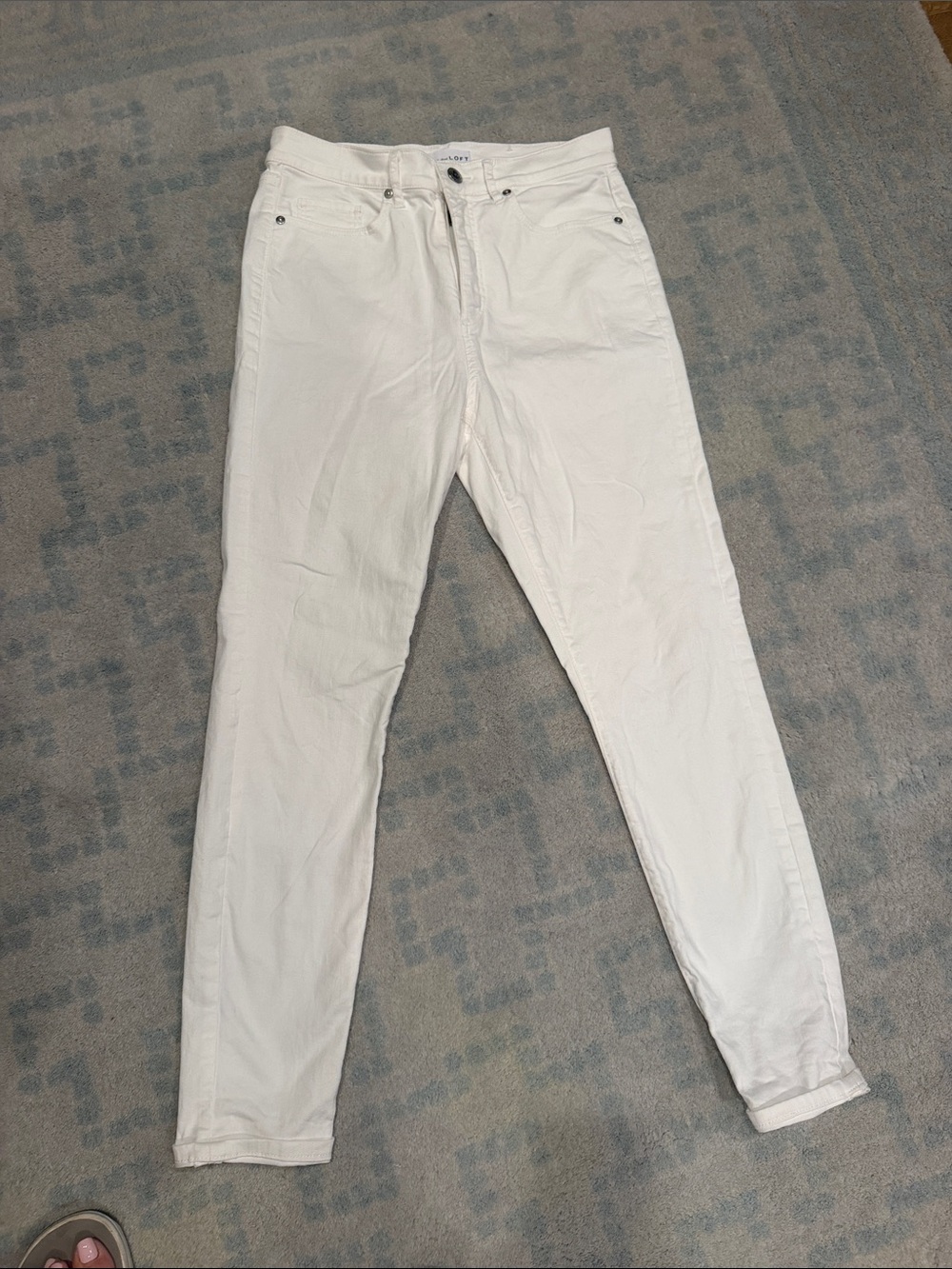 LOFT White Skinny Jeans for Women